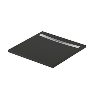 Sprchová vanička Cersanit Kontra 90x90 štvorcová, čierna, kryt oceľ, S207-019