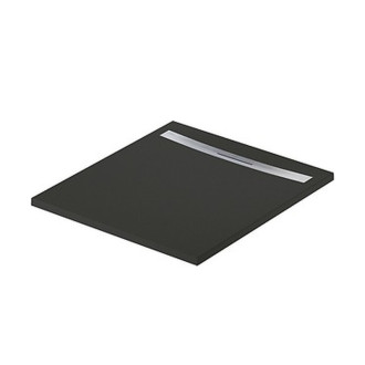 Sprchová vanička Cersanit Kontra 100x90 obdĺžniková, čierna, kryt oceľ, S207-020