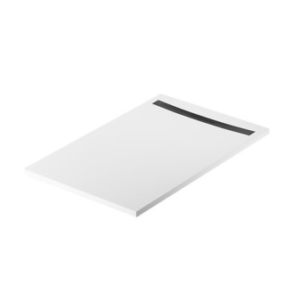 Sprchová vanička Cersanit Kontra 140x90 obdĺžniková, biela, kryt čierny, S207-027