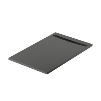 Sprchová vanička Cersanit Kontra 140x90 obdĺžniková, graphite, kryt čierny, S207-028