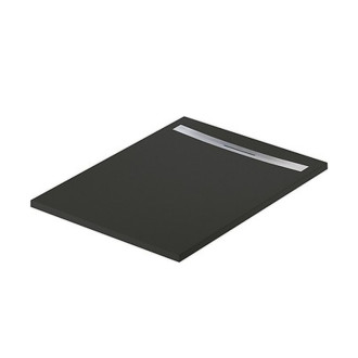 Sprchová vanička Cersanit Kontra 120x90 obdĺžniková, čierna, kryt oceľ, S207-031