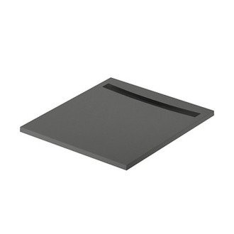 Sprchová vanička Cersanit Kontra 100x90 obdĺžniková, graphite, kryt čierny, S207-033