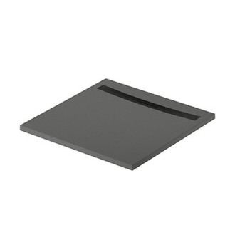 Sprchová vanička Cersanit Kontra 90x90 štvorcová, graphite, kryt čierny, S207-036