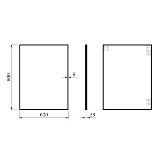NOTION SLIM zrkadlo v ráme 60x80cm, zlato mat NT860G