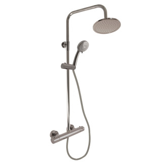 RAV SLEZÁK Sprchový systém s termostatickou batériou Metal Grey kartáčov TRM82.5/5-61MGK