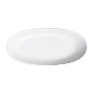 Omnires SHELL M+ voľne stojaca vaňa s prepadom, 160x75 cm, biela matná SHELLWWZPBM