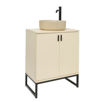 Kúpeľňová skrinka s umývadlom Ceramia Easy 60x73x36 cm jazmín mat EASYUMDB9