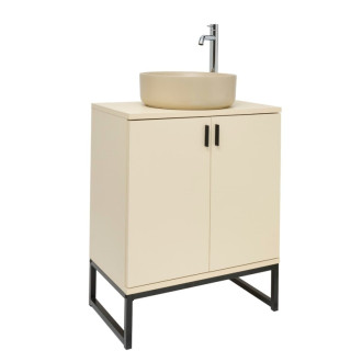 Kúpeľňová skrinka s umývadlom Ceramia Easy 60x73x36 cm jazmín mat EASYUMDB9
