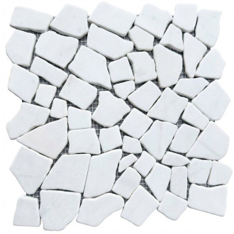 Kamenná mozaika Premium Mosaic Stone biela 30x30 cm mat STMOSWH