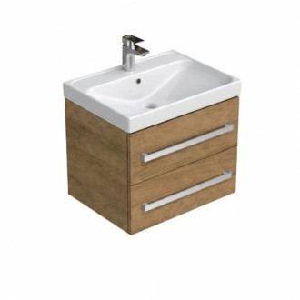 Kúpeľňová skrinka s umývadlom SAT Cube Way 60x53x46 cm dub hickory mat CUBE46602DHBRE