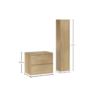 Comad SET-TEC B CREMONA 60CM HC Nábytková zostava 60 cm s doskou a vysokou skrinkou