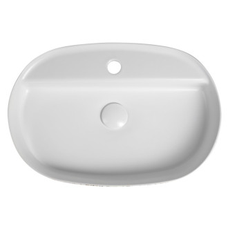 INFINITY OVAL keramické umývadlo na dosku, 60x40cm, terrazzo 10NF65060-2L-TRZ