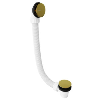 Vaňová súprava bez napúšťania, click-clack, dĺžka 1200mm, zátka 72mm, zlato mat 71858.91
