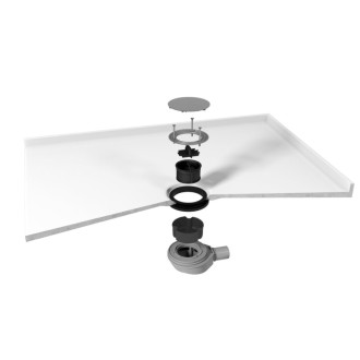 MIRAI vaničkový sifón, priemer 90mm, DN40, krytka zlato 72730G