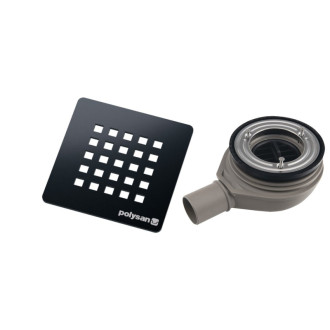 TRENECA vaničkový sifón, priemer otvoru 90mm, DN40, krytka gun metal 84999.60