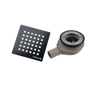 FLEXIA vaničkový sifón, priemer 90mm, DN40, krytka gun metal 17754