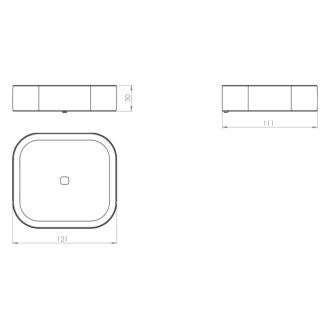 OUTLINE mydlenka, čierna mat 321214