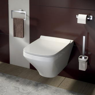 ELBA WC kefa závesná, mliečne sklo, chróm A033313