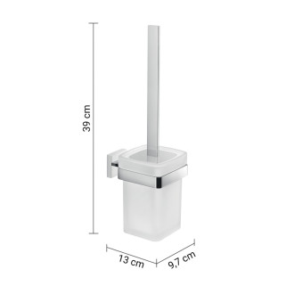 ELBA WC kefa závesná, mliečne sklo, chróm A033313