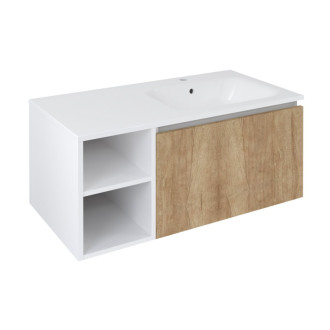 LOREA skrinka 100x46x51, 5cm (30P+70cm), pravá, dub alabama/biela mat LE070-2231-R-12