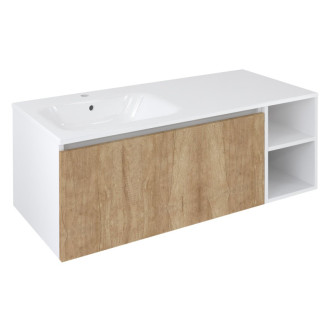 LOREA skrinka 120x46x51, 5cm (90+30Pcm), ľavá, dub alabama/biela mat LE090-2231-L-05