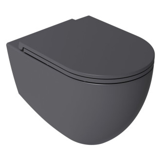 INFINITY závesná WC misa, Rimless, 36,5x53cm, antracit 10NF02005-2C