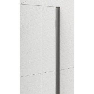 ESCA GUN METAL sprchová zástena na inštaláciu k stene, sklo číre, 400 mm ES1040-11