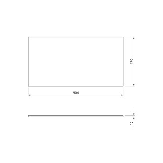 Doska Rockstone 90,4x1,2x47cm, biela mat CRR091-0101