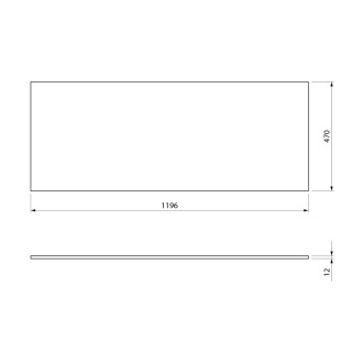 CIRASA doska Rockstone 119,6x1,2x47cm, biela mat CRR119-0101