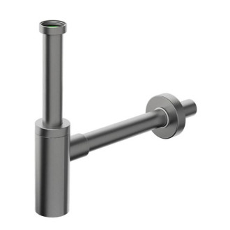 INOXMATER umývadlový sifón 5/4", odpad 32mm, nerez/gun metal 0581GM32K2