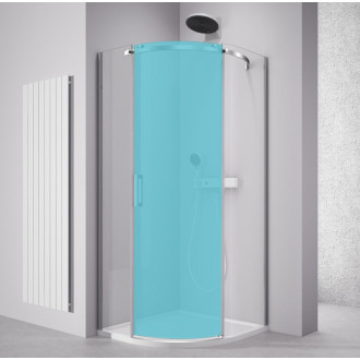 THRON KOMPONENT štvrťkruhová sprchová zástena 900x900mm, číre sklo, pravá TL2690BR