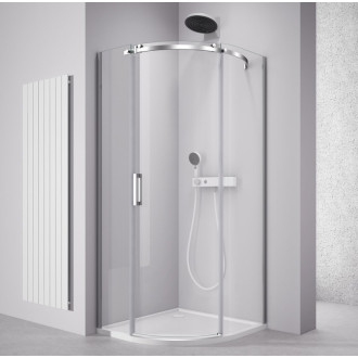 THRON ROUND štvrťkruhová sprchová zástena 900x900mm, číre sklo, pravá TL2690R-5005