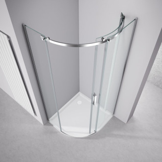 THRON ROUND štvrťkruhová sprchová zástena 900x900mm, číre sklo, pravá TL2690R-5005