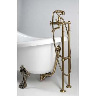 RETRO voľne stojaca vaňa 168x76,2x70cm, biela, nohy bronz 43358