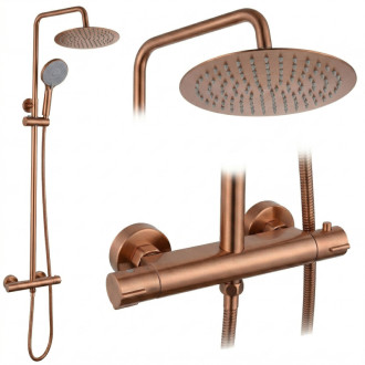 REA Sprchová sada bez výtoku s termostatom Rea Lungo Copper Brush REA-P6734