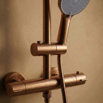 REA Sprchová sada bez výtoku s termostatom Rea Lungo Copper Brush REA-P6734