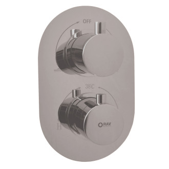 RAV SLEZÁK TERMOSTATICKÁ Vaňová/Sprchová batéria podomietková, Metal grey lesk TRM86MGL