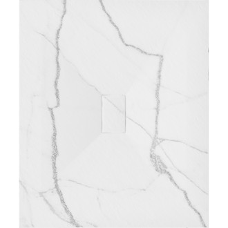 Obdĺžniková sprchová vanička Mexen Hugo SMC 120 x 100 cm, biely kameň - 42151012