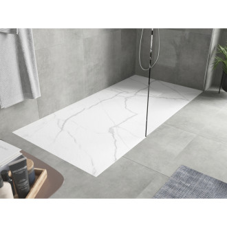 Obdĺžniková sprchová vanička Mexen Hugo SMC 170 x 80 cm, biely kameň - 42158017