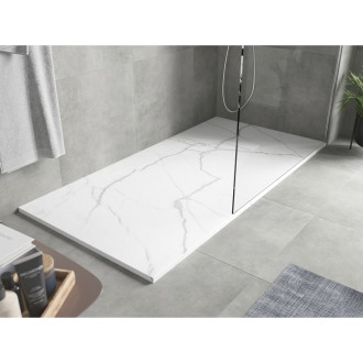Obdĺžniková sprchová vanička Mexen Hugo SMC 180 x 90 cm, biely kameň - 42159018