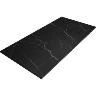 Obdĺžniková sprchová vanička Mexen Hugo SMC 180 x 90 cm, čierny kameň - 42759018