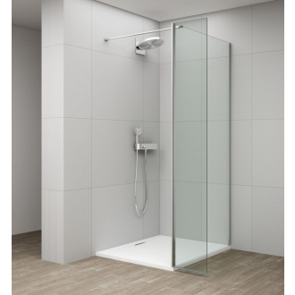 ESCA CHROME sprchová zástena, fixné sklo 1200 mm, otočný panel 500 mm ES3A120B50
