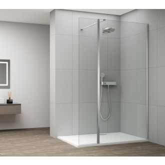 ESCA CHROME sprchová zástena, fixné sklo 1200 mm, otočný panel 500 mm ES3A120B50