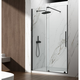 SPIRIT BLACK sprchové dvere 1600mm, číre sklo GI1016B