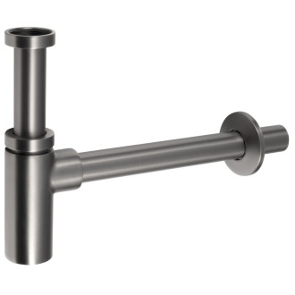 Umývadlový sifón 5/4", odpad 32mm, okrúhly, gun metal SI581