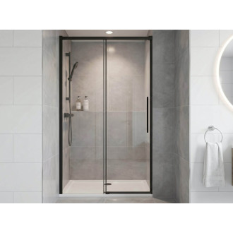 LUXOR BLACK sprchové dvere 1100mm, číre sklo GU1211B