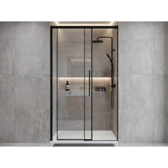 LUXOR BLACK sprchové dvere 1500mm, číre sklo GU1215B