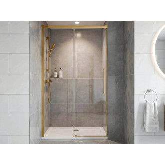 LUXOR GOLD MATT sprchové dvere 1000mm, číre sklo GU1210G