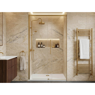 LUXOR GOLD MATT sprchové dvere 1000mm, číre sklo GU1210G