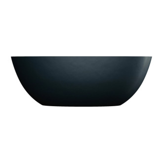 Omnires SHELL M+ voľne stojaca vaňa s prepadom, 160x75 cm, lávovo čierna matná SHELLWWZPBLV